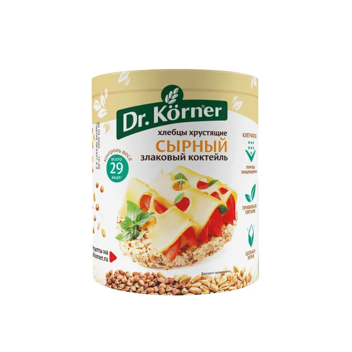 Хлебцы Dr. Korner Злаковый коктейль Сырный 100 г