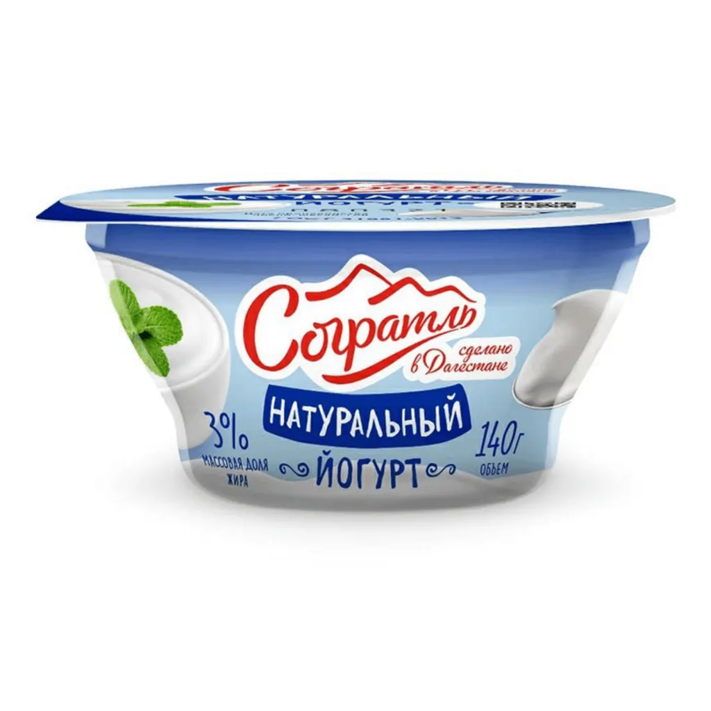 Йогурт Согратль натуральный 140г