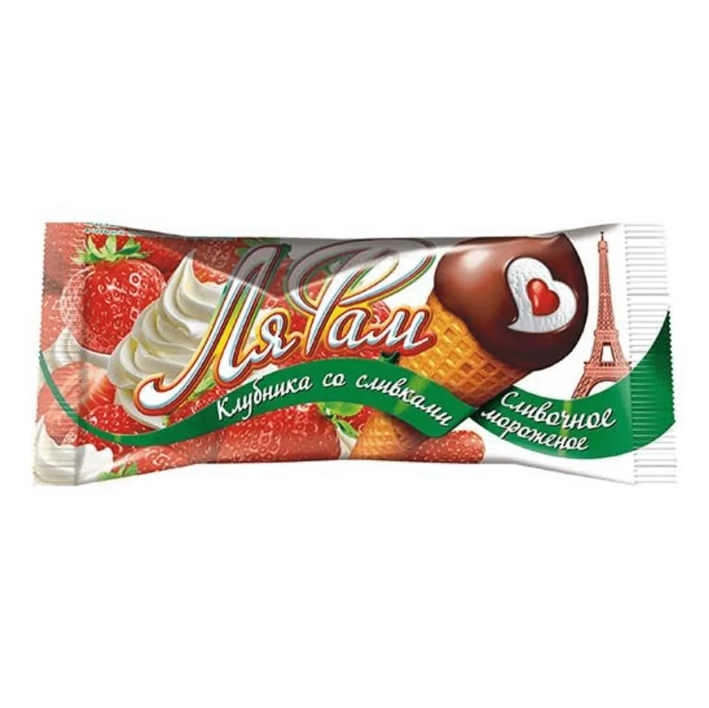 Мороженое Ля фам клубника рожок 70 г