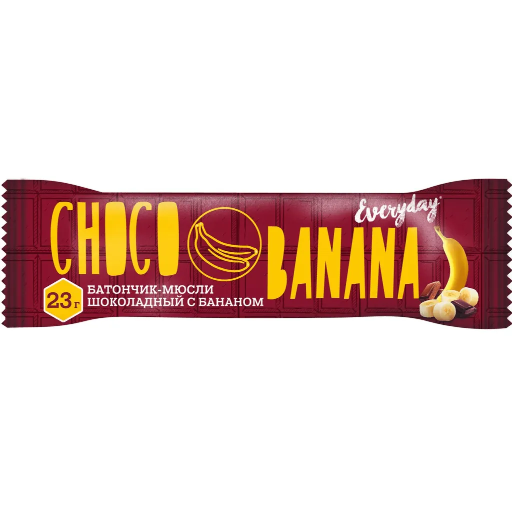 Батончик EVERYDAY GRANOLA Мюсли шоколад банан 23г