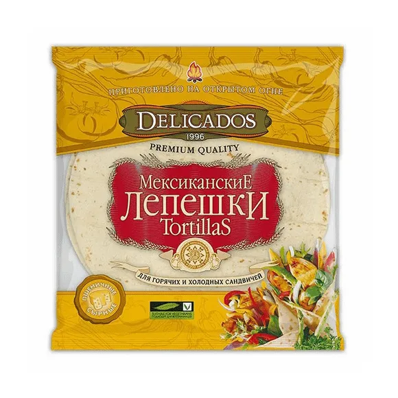 Лепешки Delicados Тортильи Сырные 400г