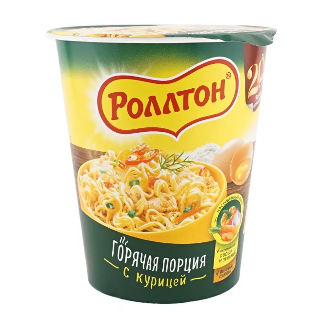 Лапша Роллтон с курицей в стакане 70г