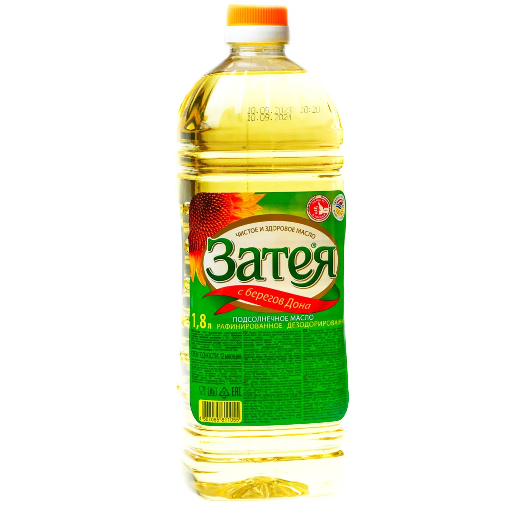 Масло подсолнечное Затея раф дезод 1.8л