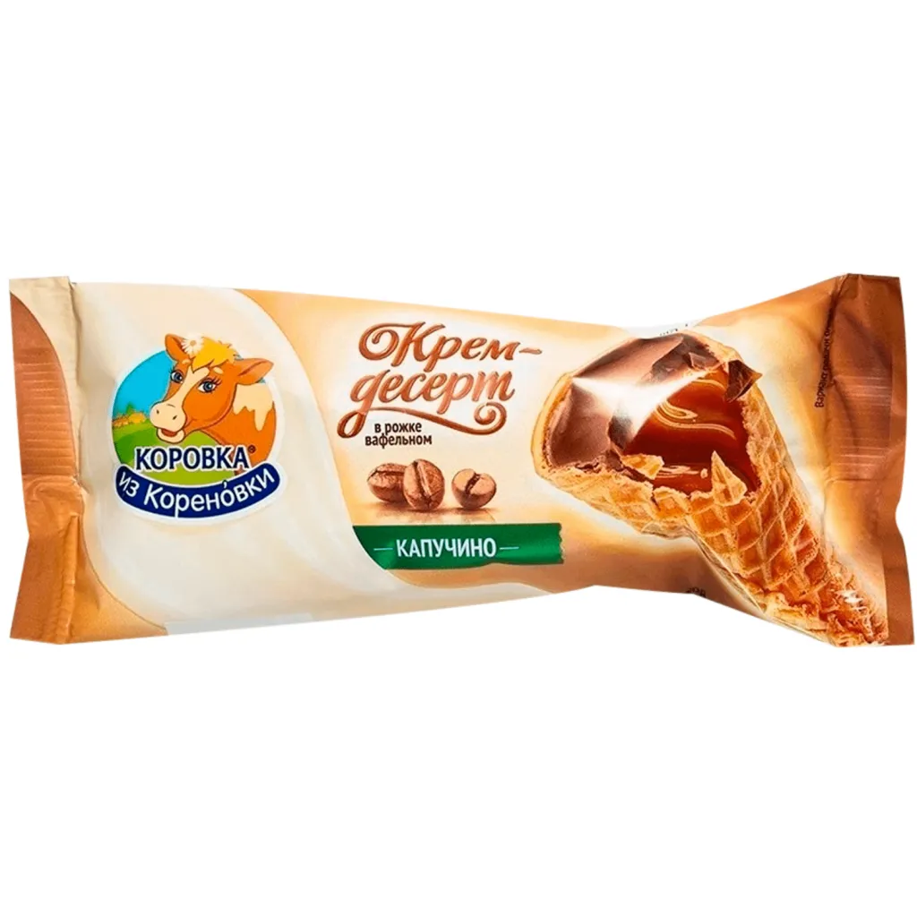 Крем-десерт Коровка из Кореновки ваф рож 25% Капучино 40г