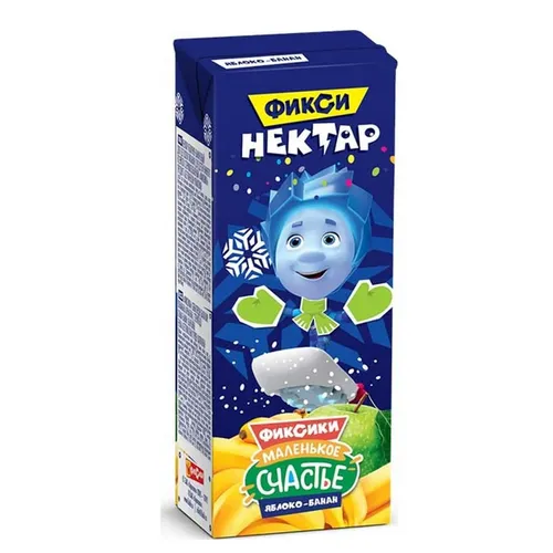 Нектар Маленькое Счастье Фиксики Фрути Яблоко-Банан 0,2л