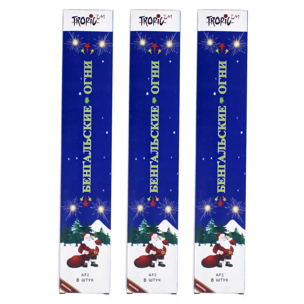Бенгальские огни 16см 10шт Tropic серебряный 25