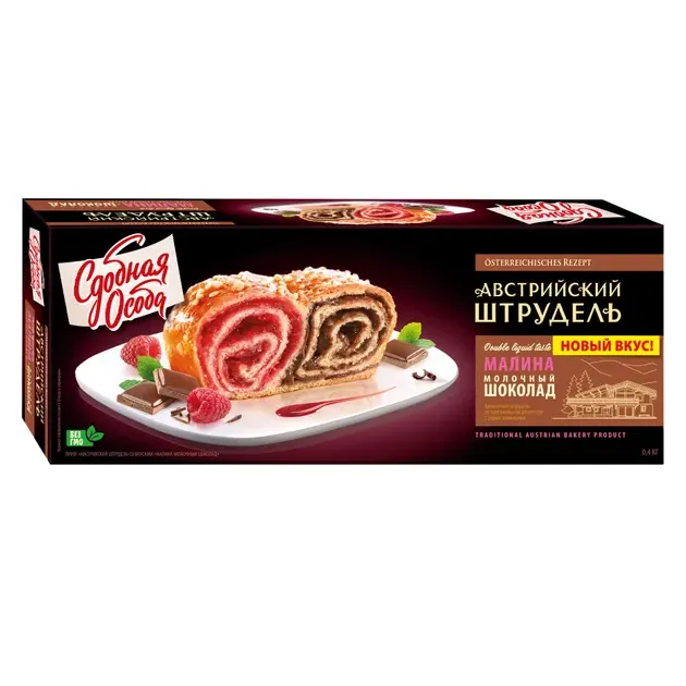 Австрийский штрудель малина и шоколад Сдобная Особа 400г