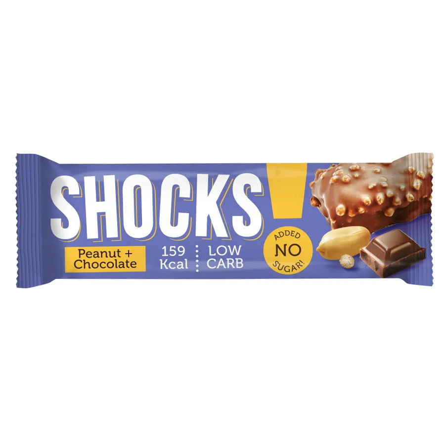 Батончик глаз FitnesShock Арахисовый SHOCKS 35г