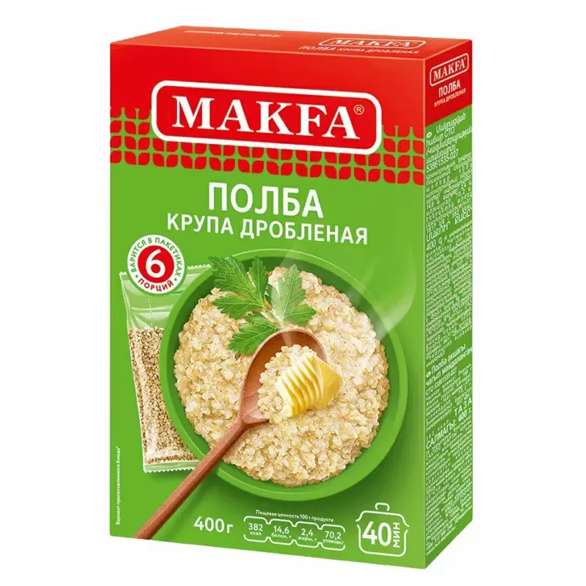 Крупа Makfa Полба дробл в/п 400г