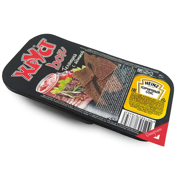 Гренки со вкусом Телятины с аджикой и горчичный соус Heinz 25мл