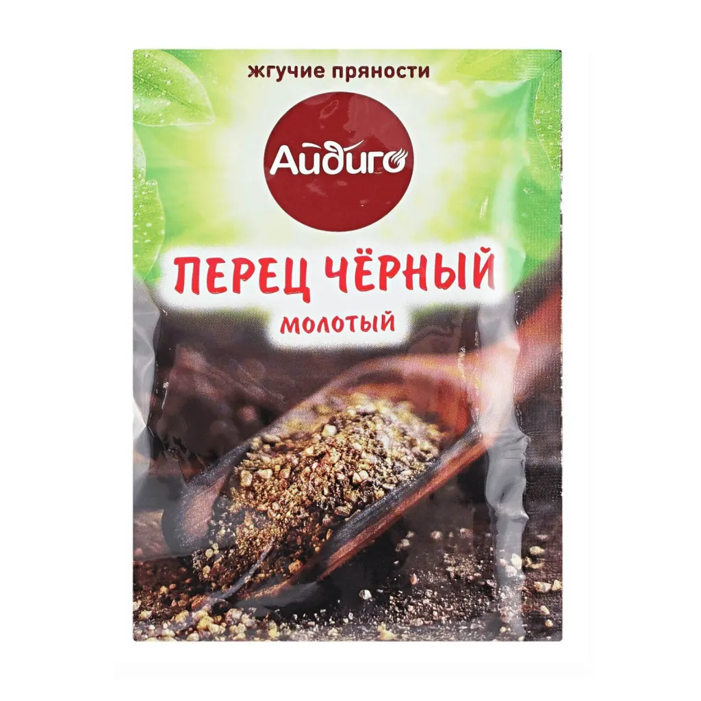 Приправа Айдиго Перец черный молотый 40г