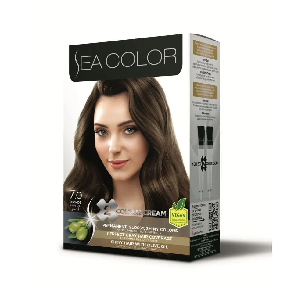 Краска для волос Sea Color Hair Dve Kit 7,0 Натуральный Русый