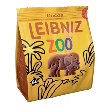 Печенье Leibniz Зоо Какао слив фигурки животных 100г