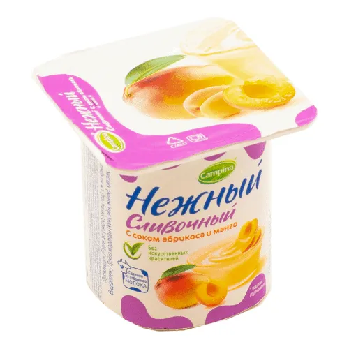 Йогуртный продукт Нежный слив 5% с соком абр-ман 100г
