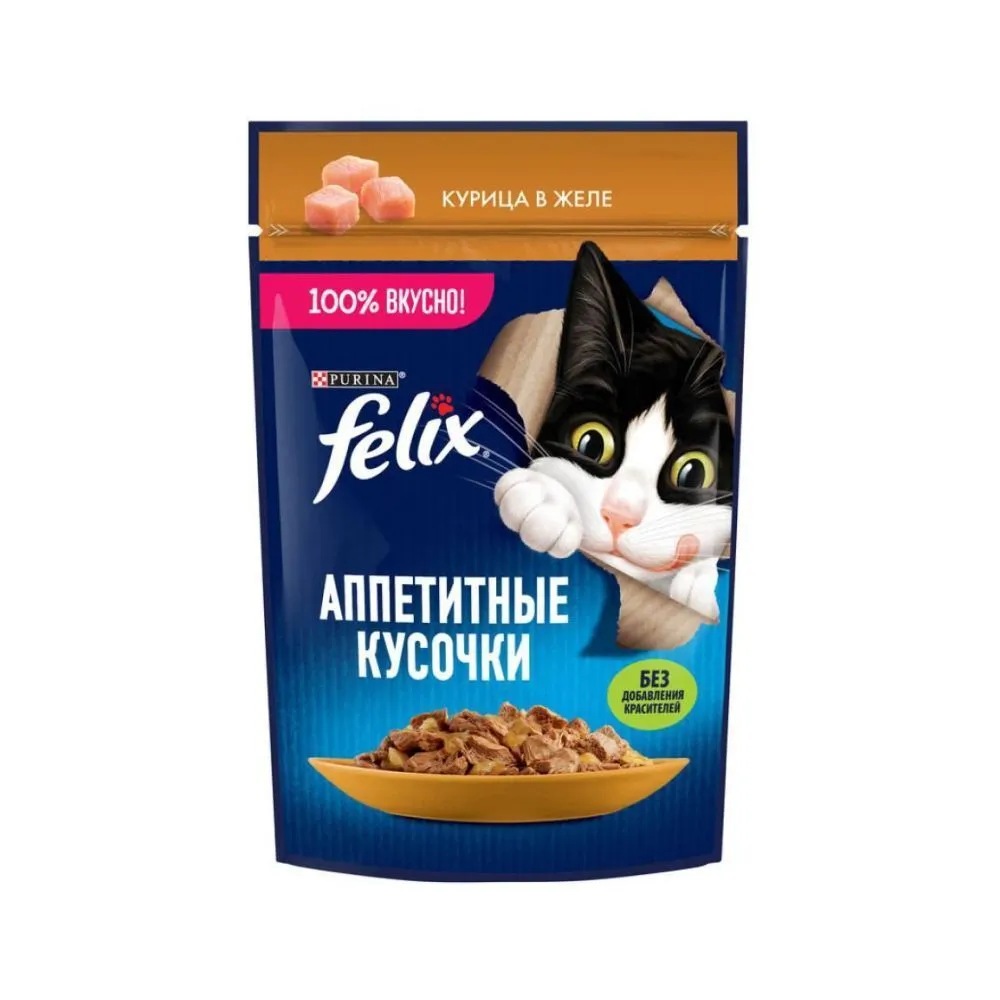 Корм Felix AGAIL с Курицей в желе 75 г