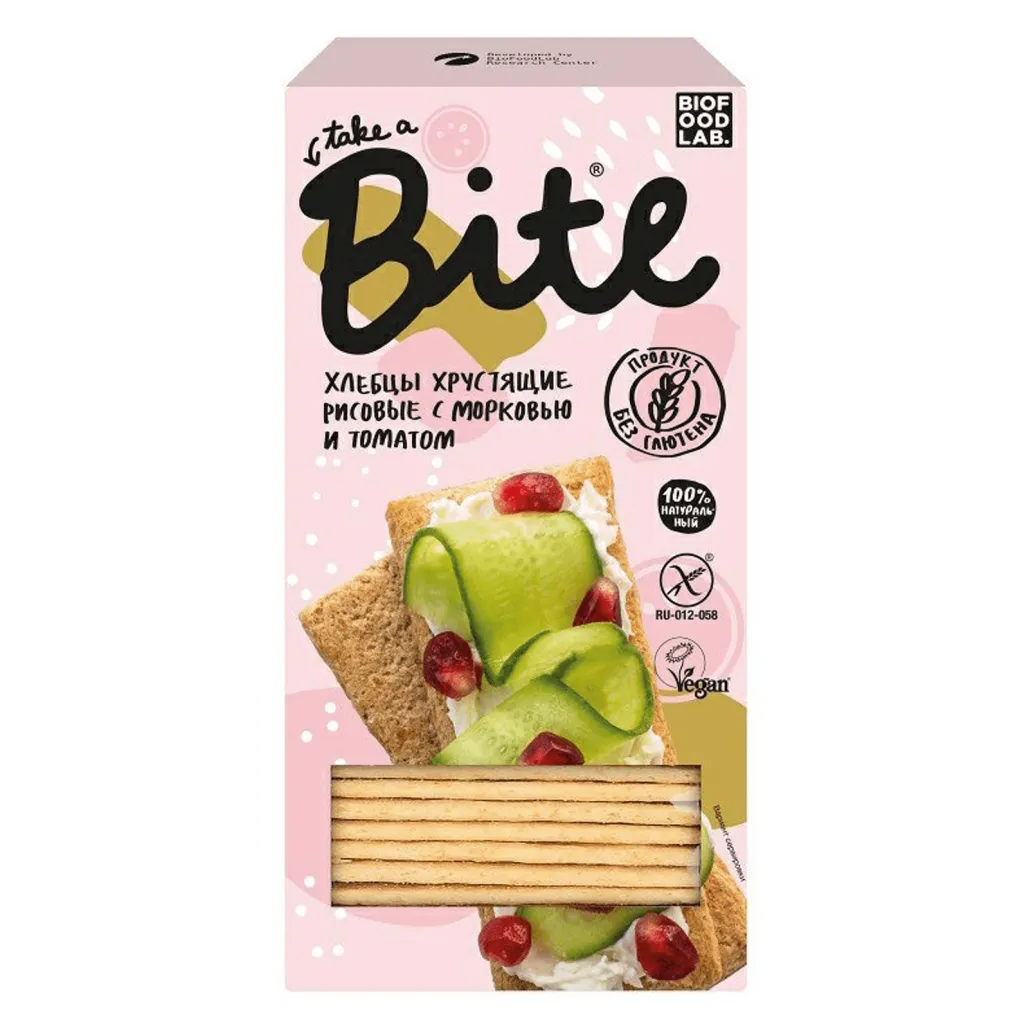 Хлебцы Bite с морковью и томатом 150г