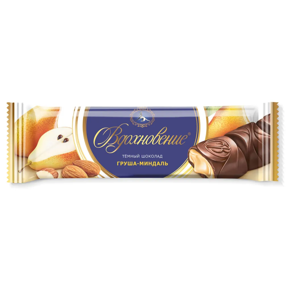 Шоколад Вдохновение горький груша миндаль 41г