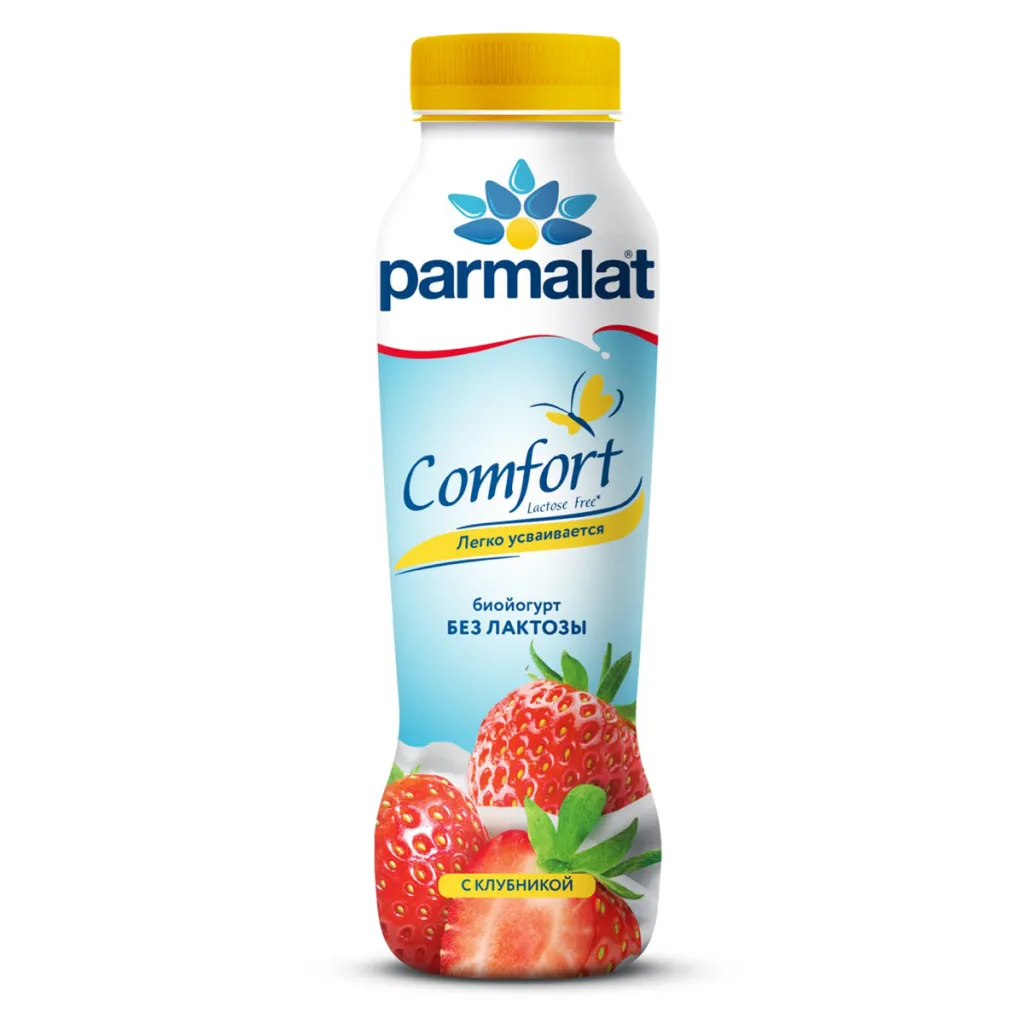 Йогурт Parmalat безлактозный Клубника 290г