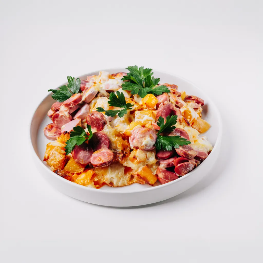 Запеканка картофельная с сосисками СП