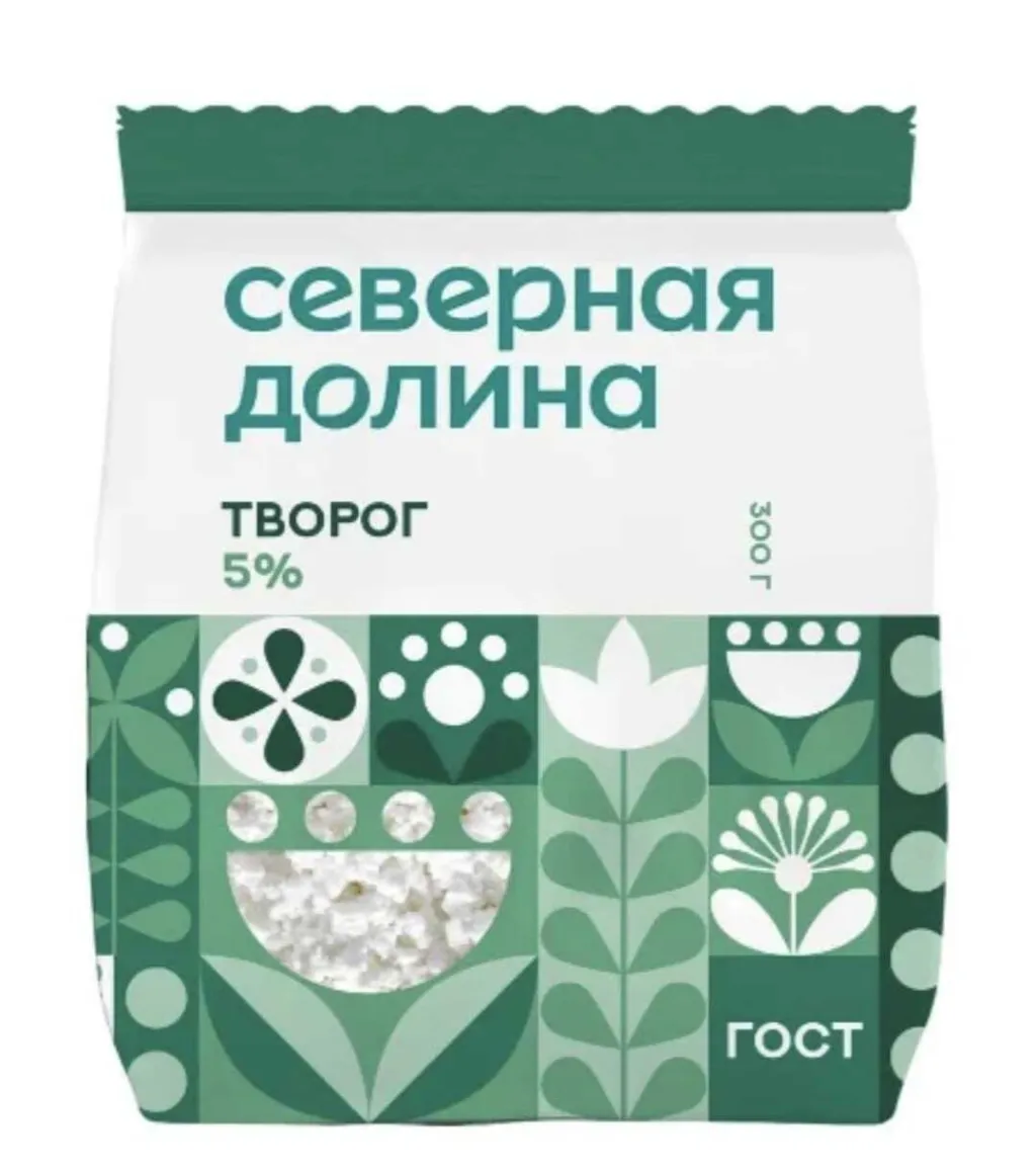 Творог Северная долина 5% 300г