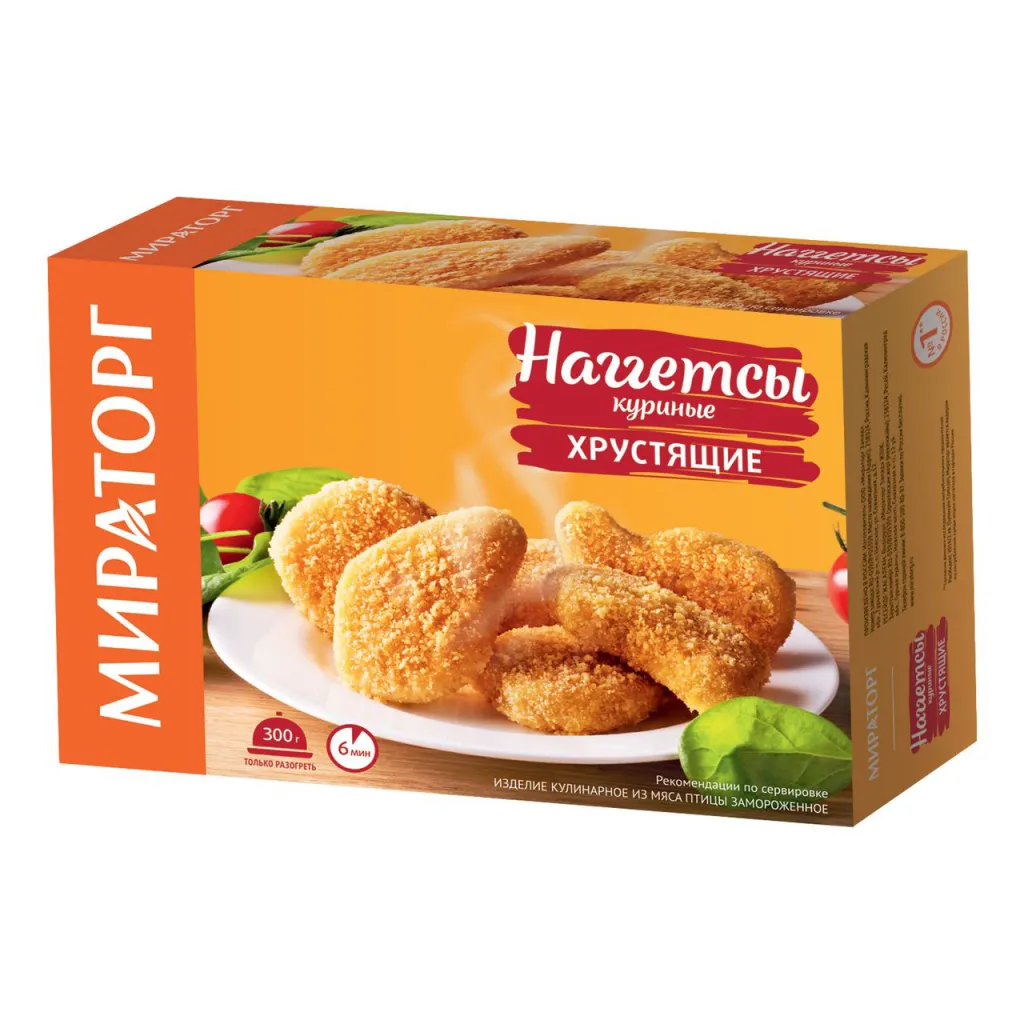 Наггетсы Мираторг куриные хрустящие Халяль 1500г
