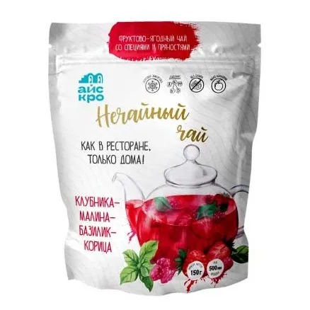 Чай АйсКро Клубничный с малиной и базиликом замороженный 150г
