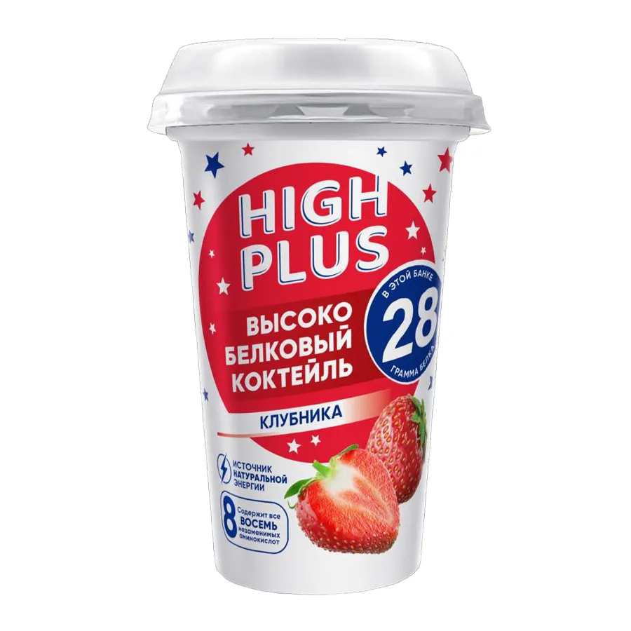 Напиток High plus клубника 230г