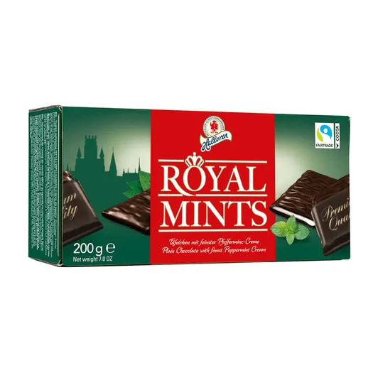 Шоколад Royal Mints с мятной начинкой 200г