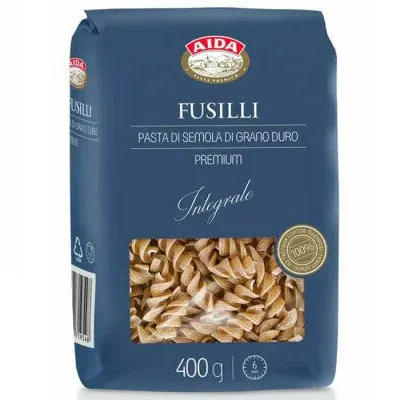 Макароны AIDA Спирали цельнозерновые 400г