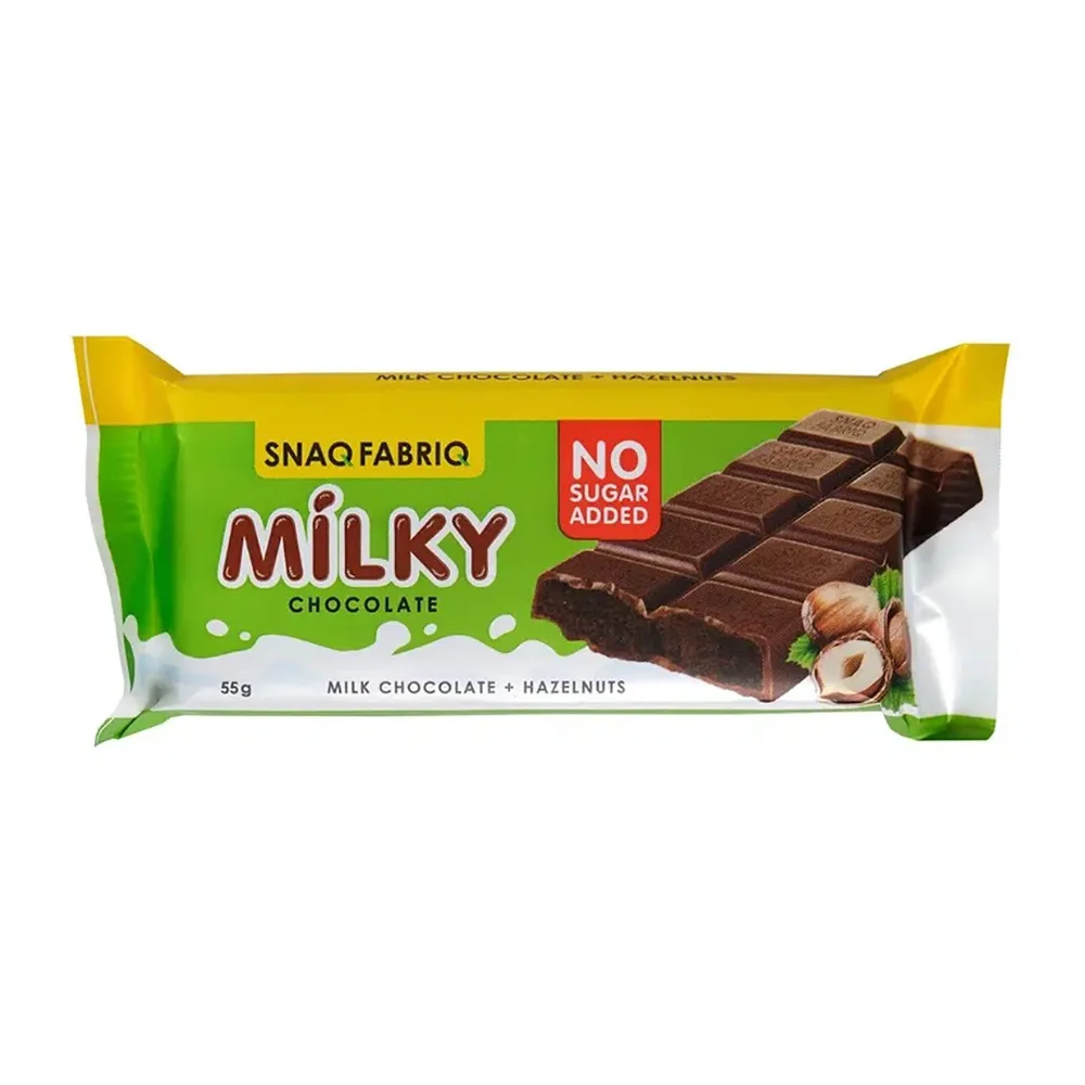 Шоколад Snaq Fabriq Milky с шоколадно-ореховой пастой 55г