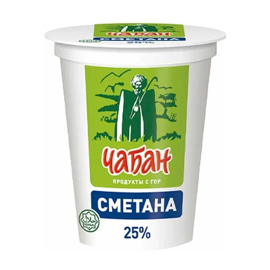 Сметана Чабан 25% 300г