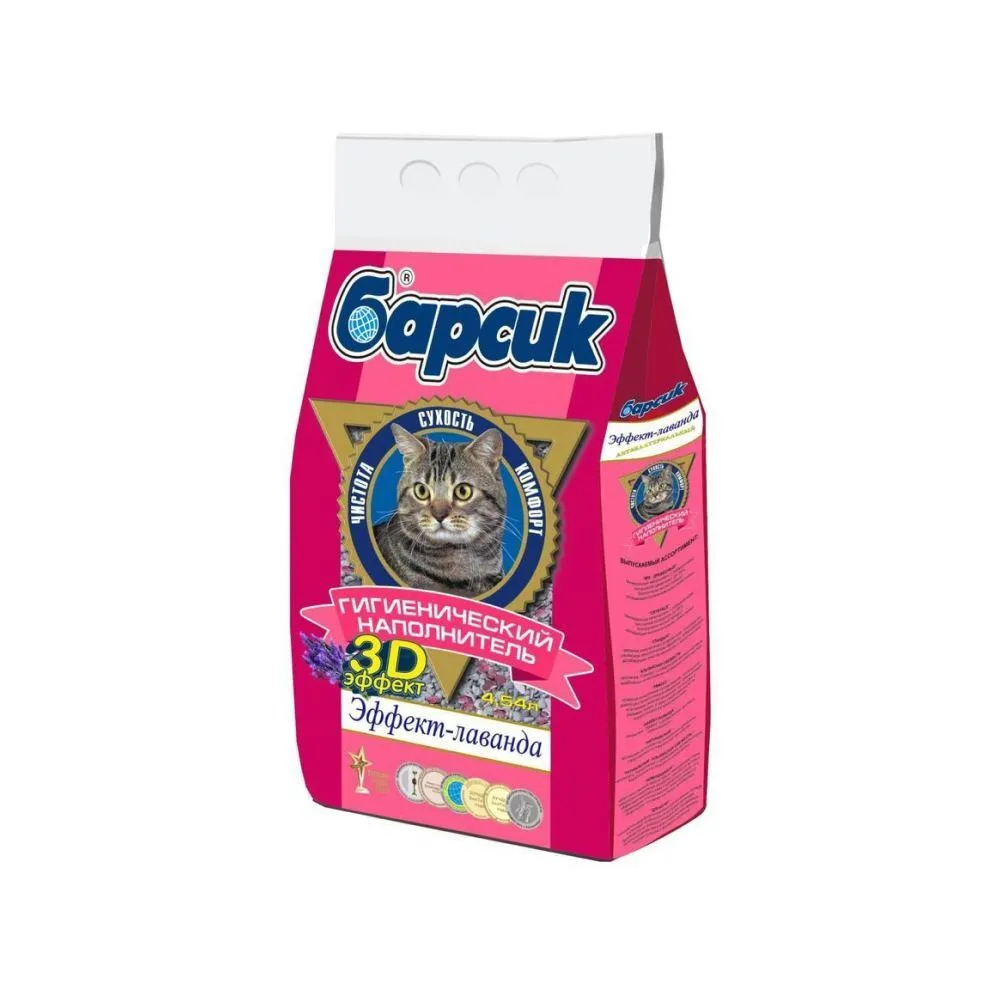 Наполнитель Барсик Эффект лаванда 4,54л