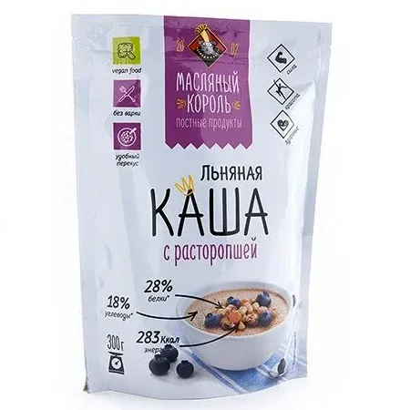 Каша Масляный Король льняная с расторопшей д/п 300г
