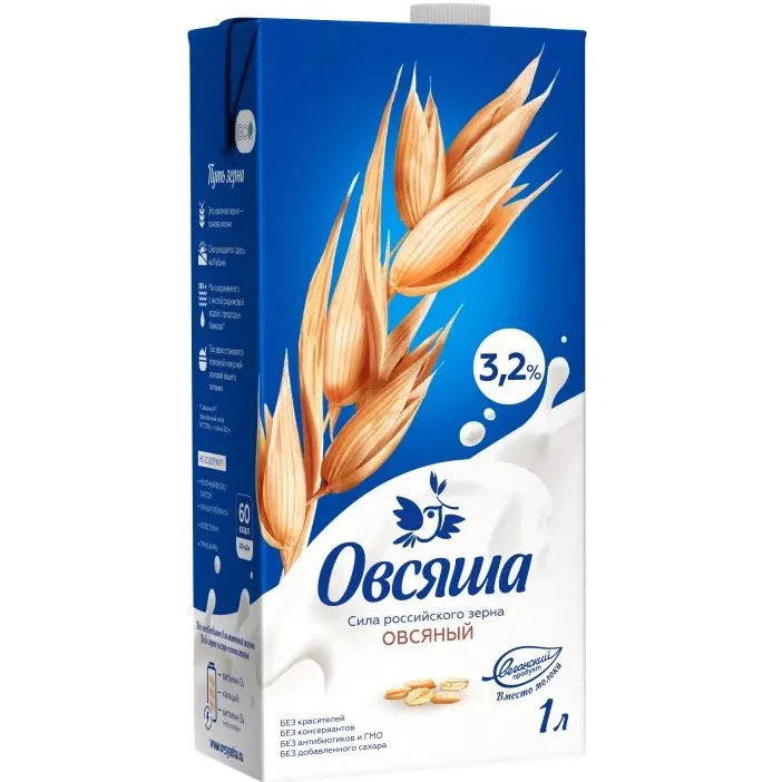 Напиток Овсяша овсяный 3,2% 1л