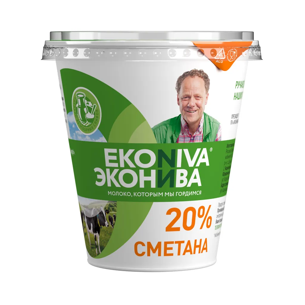 Сметана Эконива 20% 300г