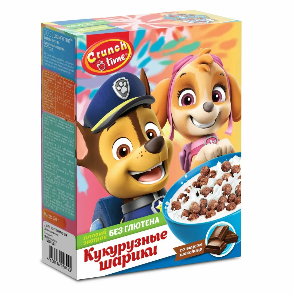Готовый завтрак CRUNCH TIME PATROL Шоколадные шарики 170г