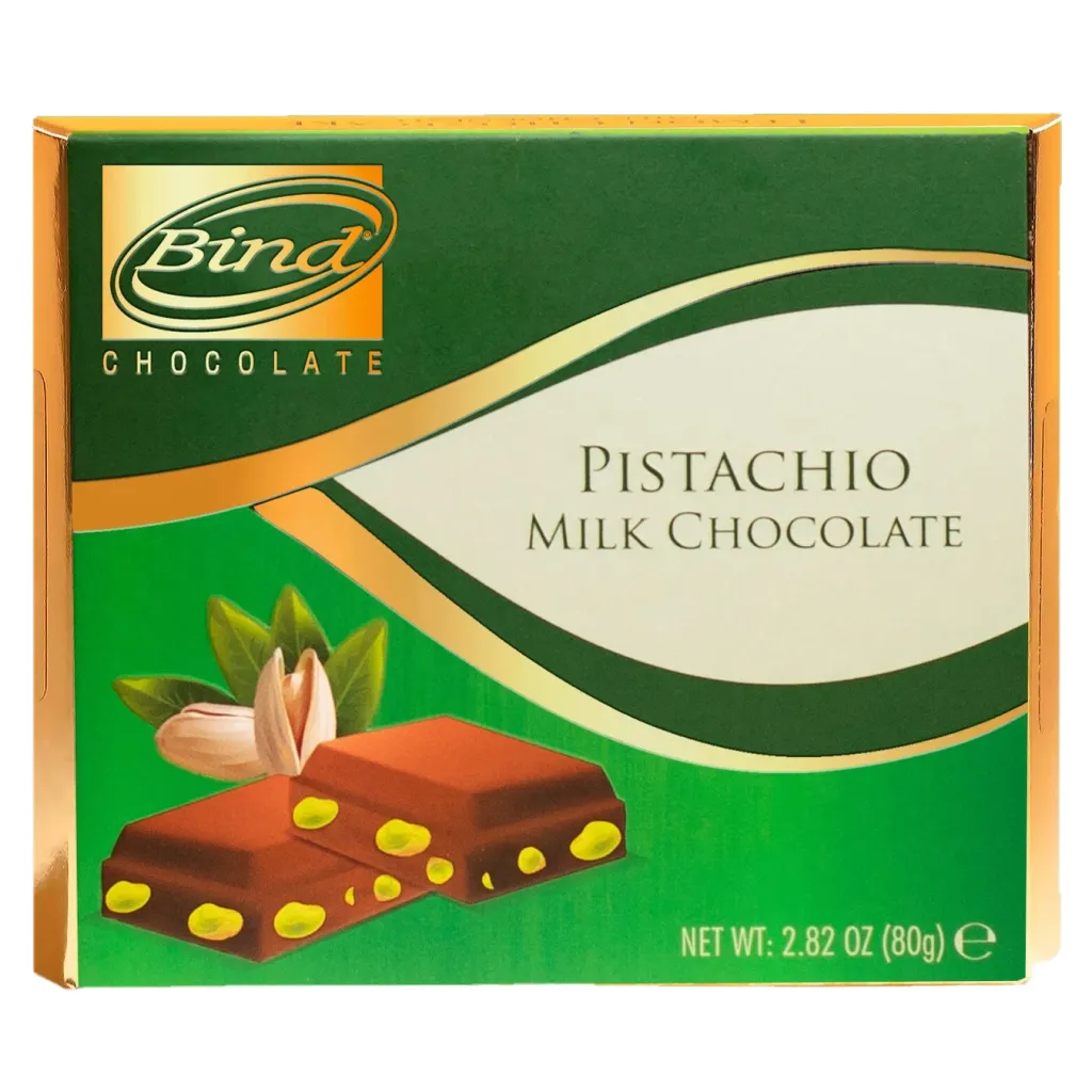 Шоколад Bind молочный с фисташкой 80г
