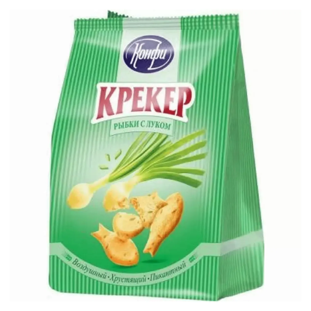 Крекер Настоящий крекер рыбки с луком Славянка 220г