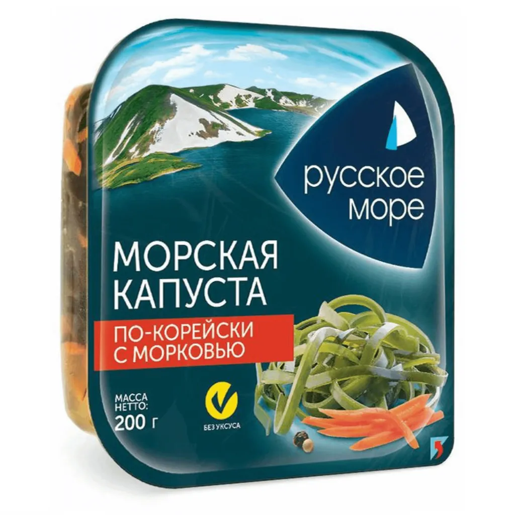 Морская капуста Русское Море по-корейски с морковью 200г