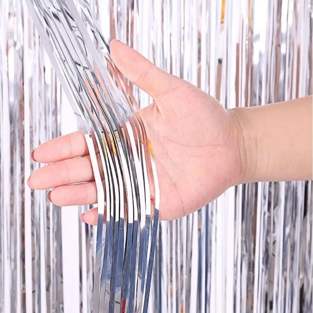 Занавес из дождика 1,0*3,0м серебро 10