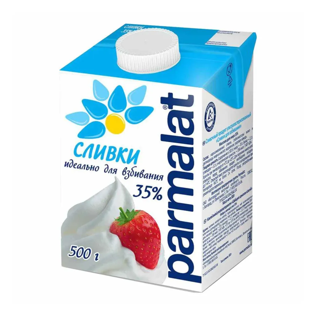 Сливки Parmalat 35% для взбивания 0,5л