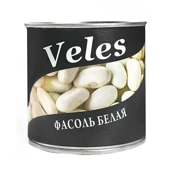 Фасоль Велес белая натур ж/б 400г