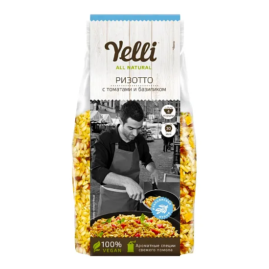 Ризотто Yelli с томатами и базиликом 250г
