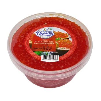 Икра лососевая Лунское Море имитиров Сокровища Океана пэт 450г