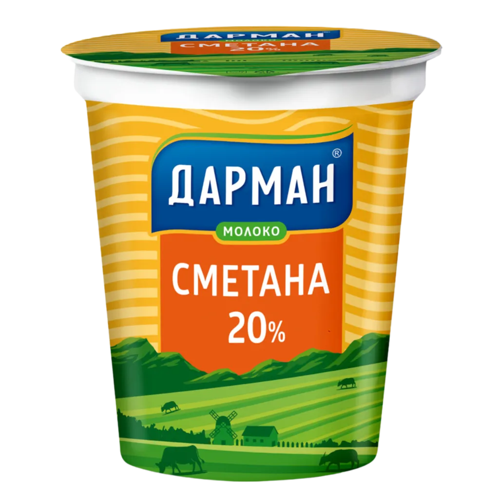 Сметана Дарман жирн 20% 350г