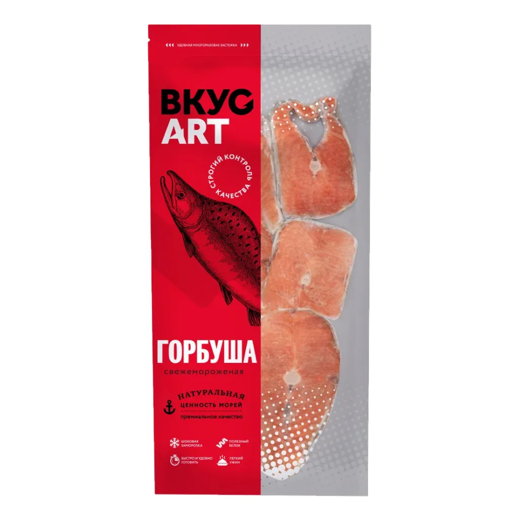 Горбуша стейк заморож Вкус Арт 500г
