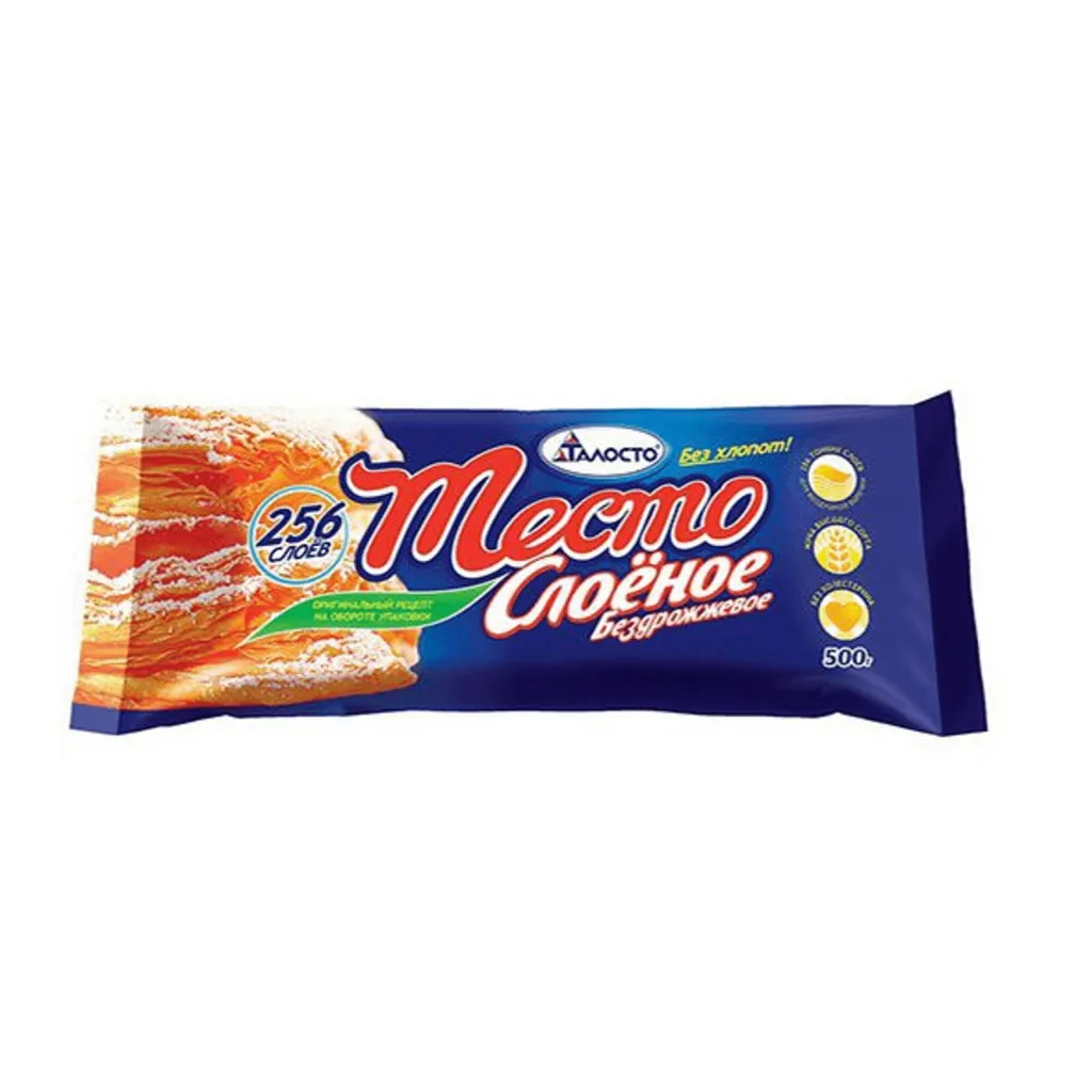 Тесто слоеное Талосто бездрожжевое 500г