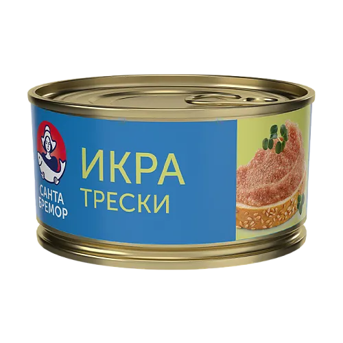 Икра Санта Бремор Деликатесная тресковая люкс ж/б 130г
