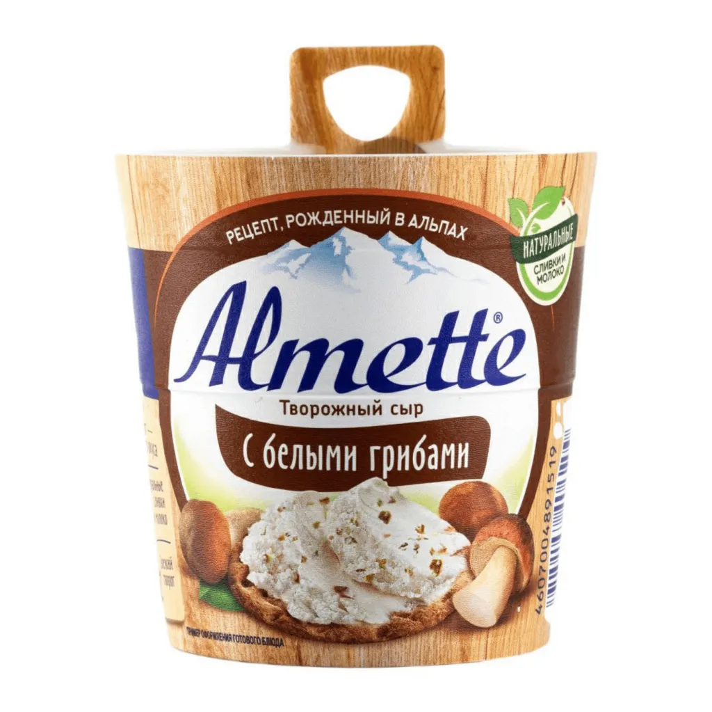 Сыр творожный Almette Белые грибы 150г