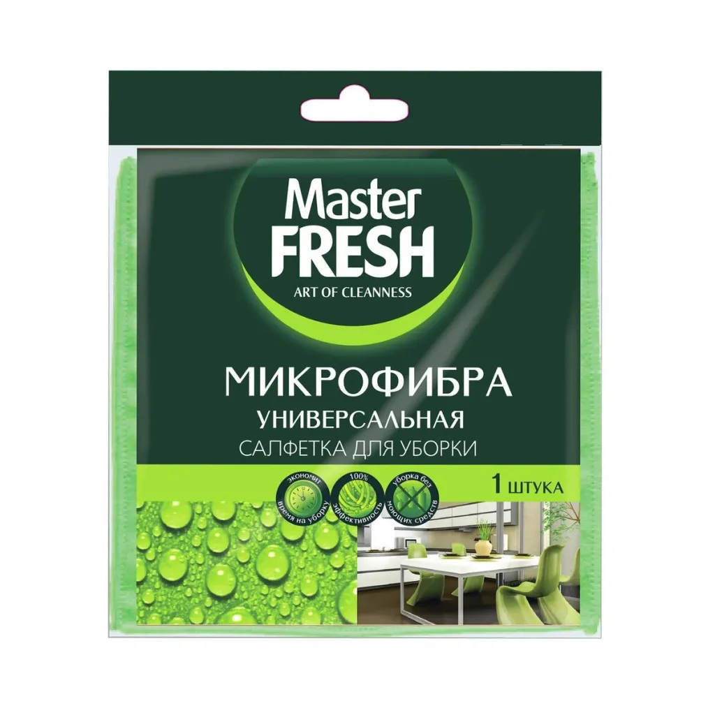 Салфетка Master Fresh микрофибра универсальная 1шт
